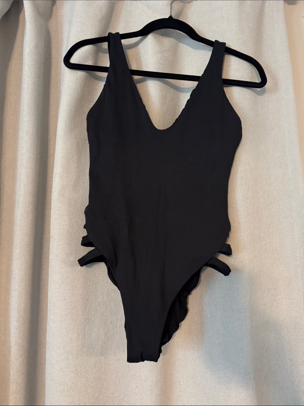 BECCA by Rebecca Virtue Fine Line Rib Sophie Strappy High Leg One-Piece
